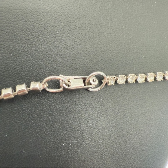 Rare 1940s Old Hollywood Vintage Rhinestone Necklace Signed Jayflex Sterling - Picture 7 of 11